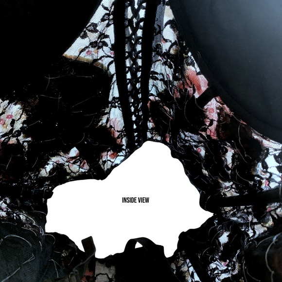 Vintage Alberto Makali Avant Garde Archival Lace Silk Apliqué Bustier Corset Top - Picture 7 of 14